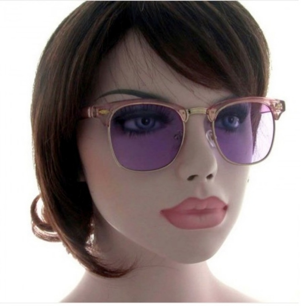 ACRYLIC PURPLE CLEAR GLASSES NEW